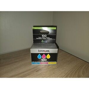 Lexmark 100 Vizix Ink Multipack Cyan Magenta Yellow 14N0685 3-Pack New Sealed
